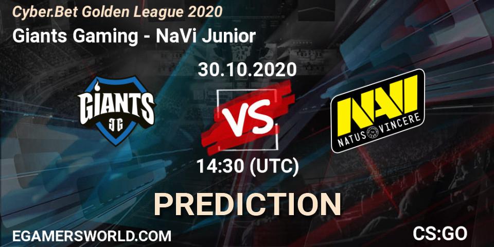 Prognoza Giants Gaming - NaVi Junior. 30.10.2020 at 14:30, Counter-Strike (CS2), Cyber.Bet Golden League 2020