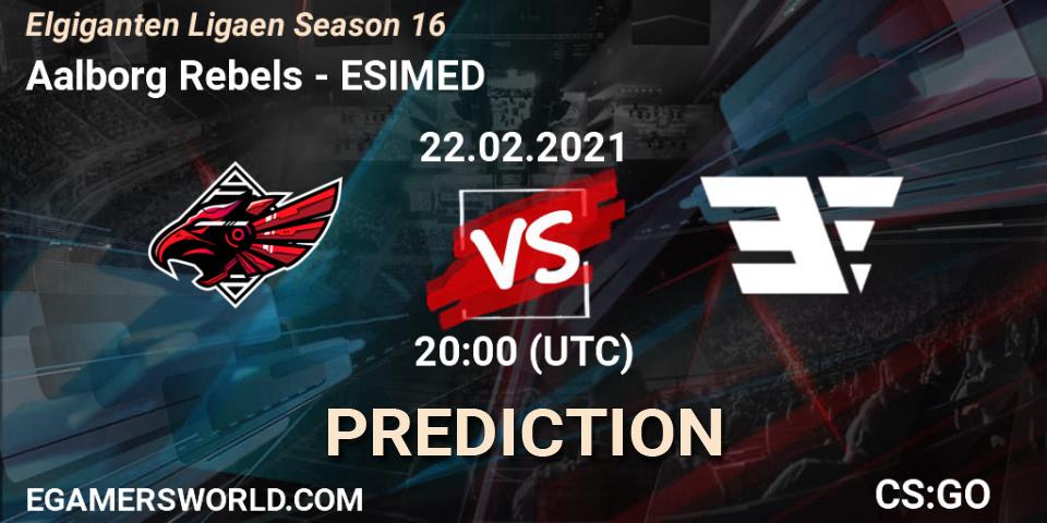 Prognoza Aalborg Rebels - ESIMED. 22.02.2021 at 20:00, Counter-Strike (CS2), Elgiganten Ligaen Season 16
