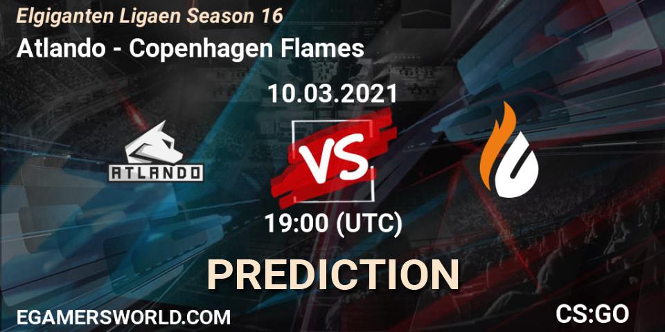 Prognoza Atlando - Copenhagen Flames. 10.03.2021 at 19:00, Counter-Strike (CS2), Elgiganten Ligaen Season 16
