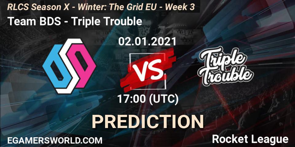 Prognoza Team BDS - Triple Trouble. 02.01.2021 at 17:00, Rocket League, RLCS Season X - Winter: The Grid EU - Week 3