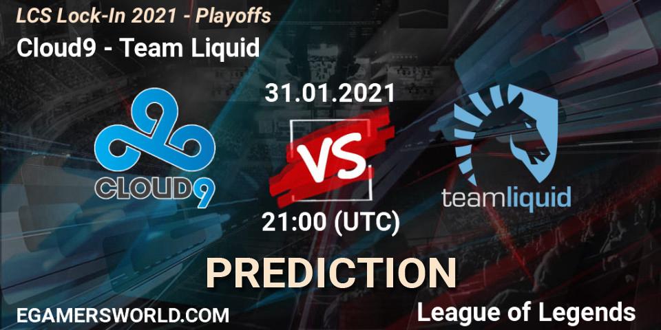 Prognoza Cloud9 - Team Liquid. 31.01.2021 at 20:29, LoL, LCS Lock-In 2021 - Playoffs