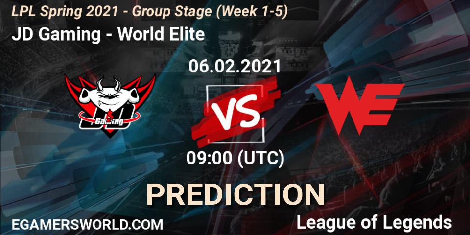 Prognoza JD Gaming - World Elite. 06.02.21, LoL, LPL Spring 2021 - Group Stage (Week 1-5)