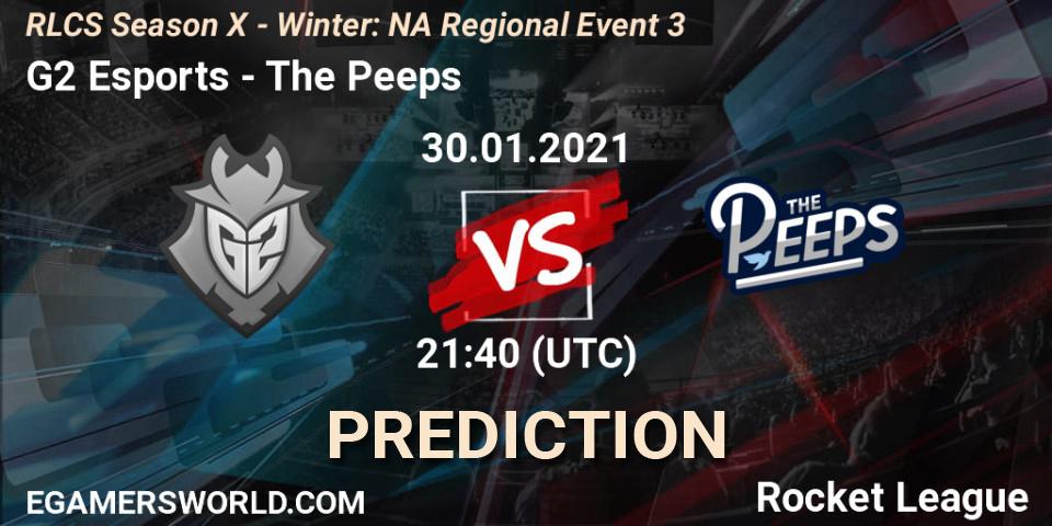 Prognoza G2 Esports - The Peeps. 30.01.2021 at 21:40, Rocket League, RLCS Season X - Winter: NA Regional Event 3