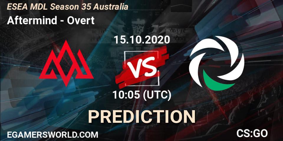 Prognoza Aftermind - Overt. 15.10.2020 at 10:05, Counter-Strike (CS2), ESEA MDL Season 35 Australia