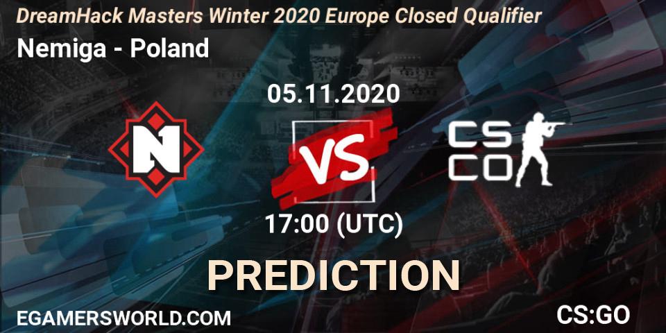 Prognoza Nemiga - Poland. 05.11.2020 at 17:00, Counter-Strike (CS2), DreamHack Masters Winter 2020 Europe Closed Qualifier
