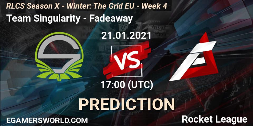 Prognoza Team Singularity - Fadeaway. 21.01.21, Rocket League, RLCS Season X - Winter: The Grid EU - Week 4
