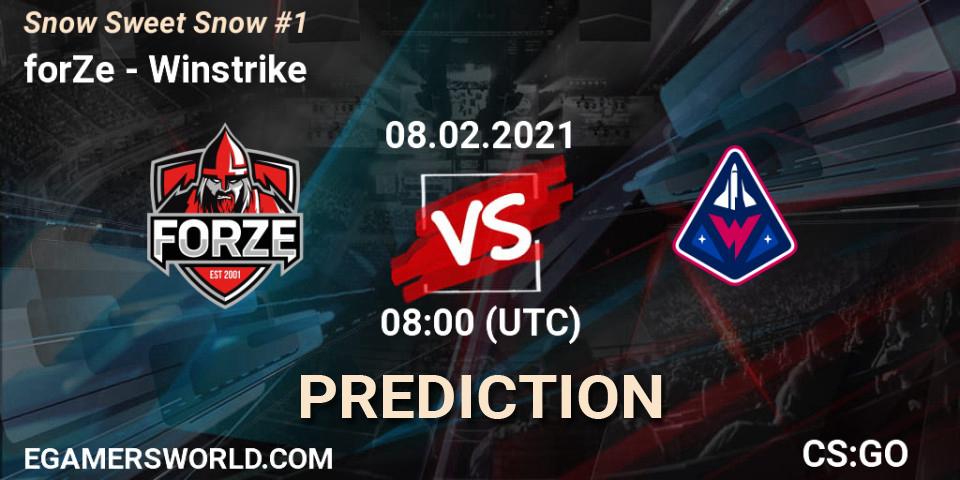 Prognoza forZe - Winstrike. 08.02.2021 at 08:00, Counter-Strike (CS2), Snow Sweet Snow #1
