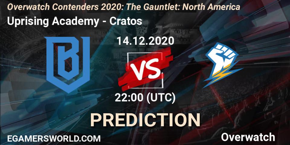 Prognoza Uprising Academy - Cratos. 14.12.2020 at 22:00, Overwatch, Overwatch Contenders 2020: The Gauntlet: North America