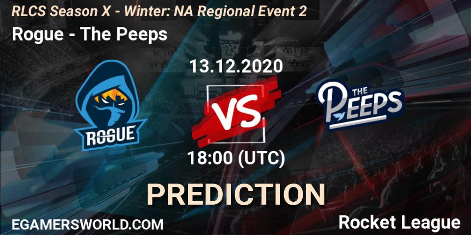 Prognoza Rogue - The Peeps. 13.12.2020 at 18:00, Rocket League, RLCS Season X - Winter: NA Regional Event 2
