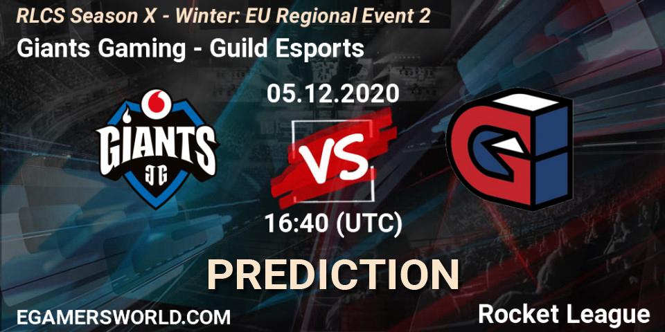 Prognoza Giants Gaming - Guild Esports. 05.12.2020 at 16:40, Rocket League, RLCS Season X - Winter: EU Regional Event 2