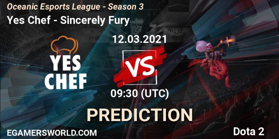 Prognoza Yes Chef - Sincerely Fury. 13.03.2021 at 09:47, Dota 2, Oceanic Esports League - Season 3