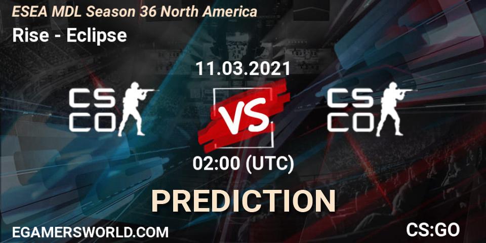Prognoza Rise - Eclipse. 11.03.21, CS2 (CS:GO), MDL ESEA Season 36: North America - Premier Division