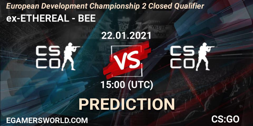 Prognoza ex-ETHEREAL - BEE. 22.01.2021 at 15:00, Counter-Strike (CS2), European Development Championship Season 2: Closed Qualifier