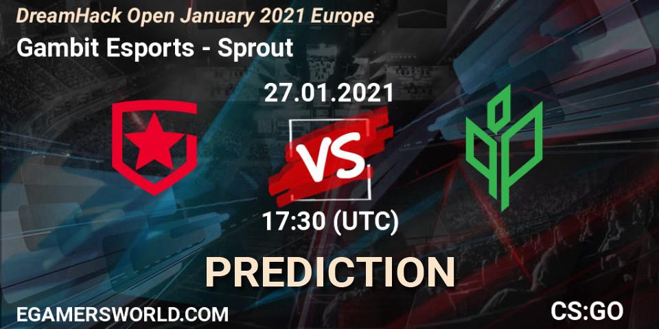 Prognoza Gambit Esports - Sprout. 27.01.21, CS2 (CS:GO), DreamHack Open January 2021 Europe