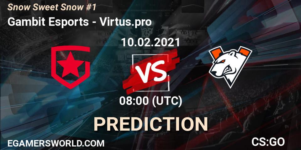 Prognoza Gambit Esports - Virtus.pro. 10.02.2021 at 08:00, Counter-Strike (CS2), Snow Sweet Snow #1