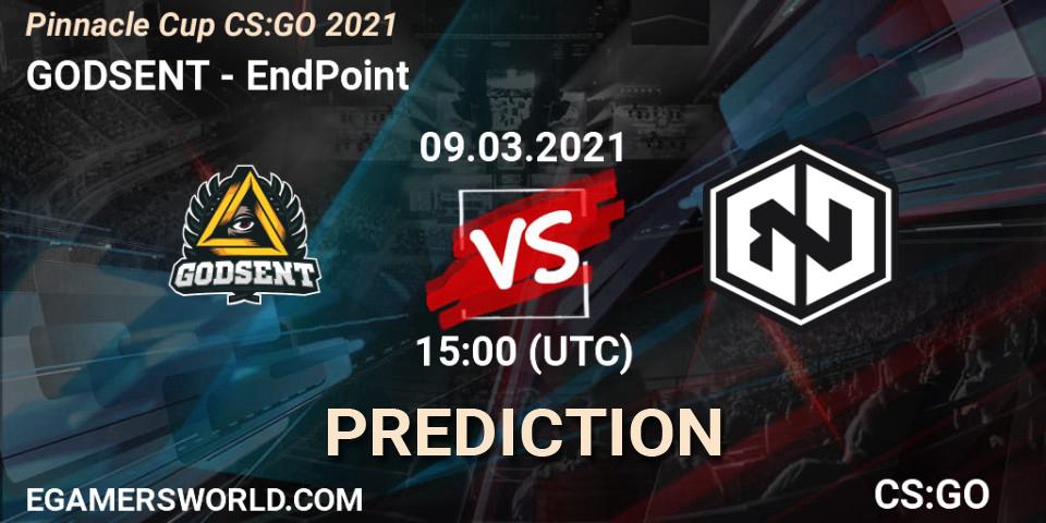 Prognoza GODSENT - EndPoint. 09.03.2021 at 18:00, Counter-Strike (CS2), Pinnacle Cup #1