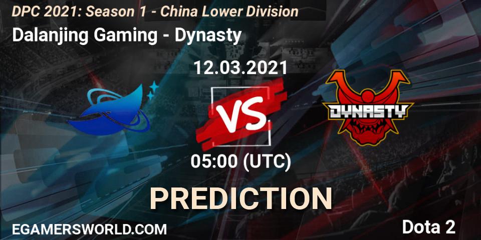 Prognoza Dalanjing Gaming - Dynasty. 12.03.2021 at 05:00, Dota 2, DPC 2021: Season 1 - China Lower Division