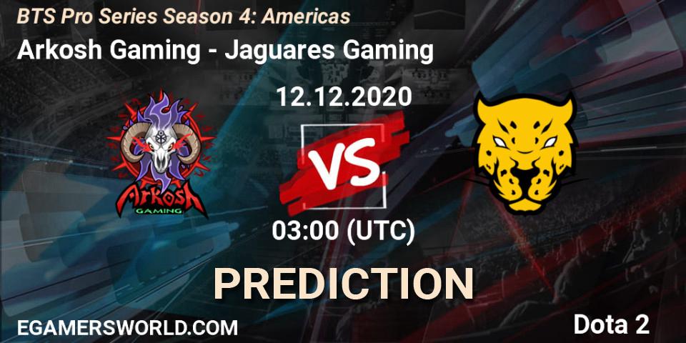 Prognoza Arkosh Gaming - Jaguares Gaming. 11.12.2020 at 23:19, Dota 2, BTS Pro Series Season 4: Americas