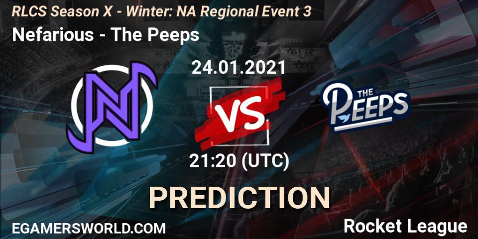 Prognoza Nefarious - The Peeps. 24.01.2021 at 21:20, Rocket League, RLCS Season X - Winter: NA Regional Event 3