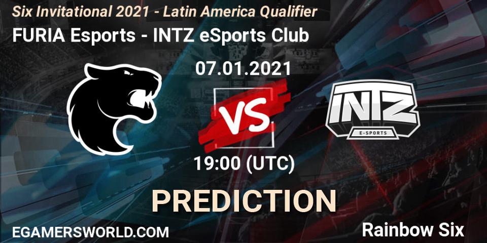 Prognoza FURIA Esports - INTZ eSports Club. 07.01.2021 at 19:00, Rainbow Six, Six Invitational 2021 - Latin America Qualifier