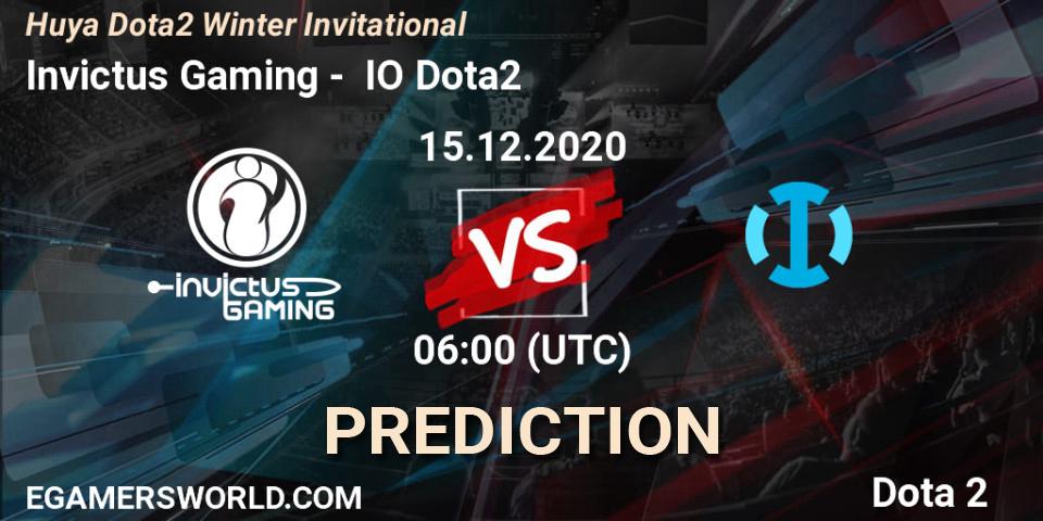 Prognoza Invictus Gaming - IO Dota2. 20.12.2020 at 09:10, Dota 2, Huya Dota2 Winter Invitational