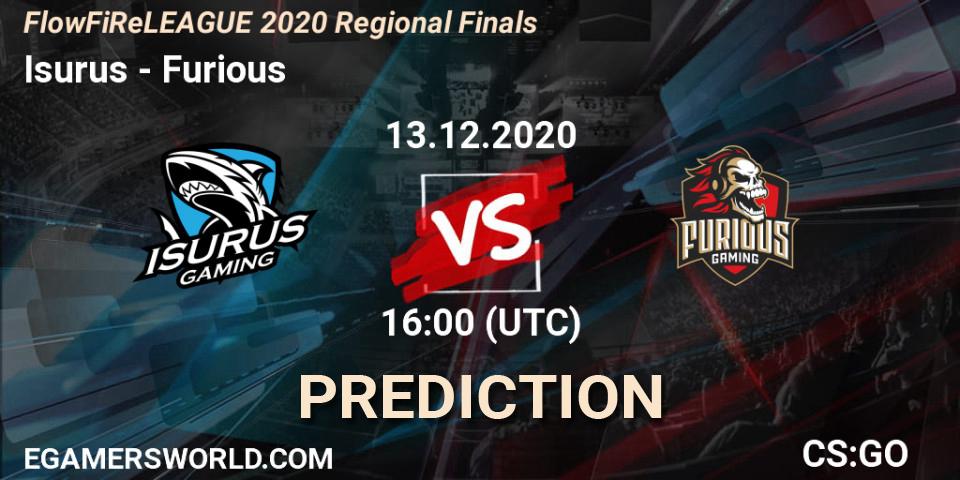 Prognoza Isurus - Furious. 13.12.2020 at 16:00, Counter-Strike (CS2), FlowFiReLEAGUE 2020 Regional Finals