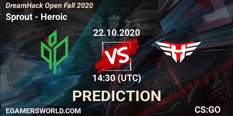 Prognoza Sprout - Heroic. 22.10.2020 at 14:10, Counter-Strike (CS2), DreamHack Open Fall 2020