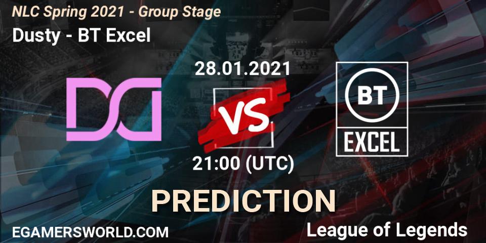 Prognoza Dusty - BT Excel. 28.01.2021 at 21:30, LoL, NLC Spring 2021 - Group Stage