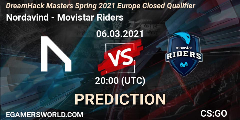 Prognoza Nordavind - Movistar Riders. 06.03.2021 at 20:15, Counter-Strike (CS2), DreamHack Masters Spring 2021 Europe Closed Qualifier