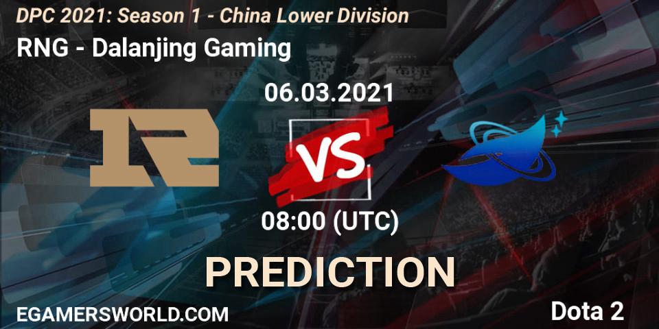 Prognoza RNG - Dalanjing Gaming. 06.03.2021 at 08:00, Dota 2, DPC 2021: Season 1 - China Lower Division