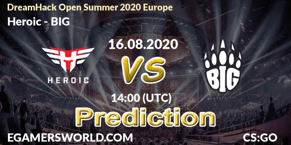 Prognoza Heroic - BIG. 16.08.2020 at 14:00, Counter-Strike (CS2), DreamHack Open Summer 2020 Europe