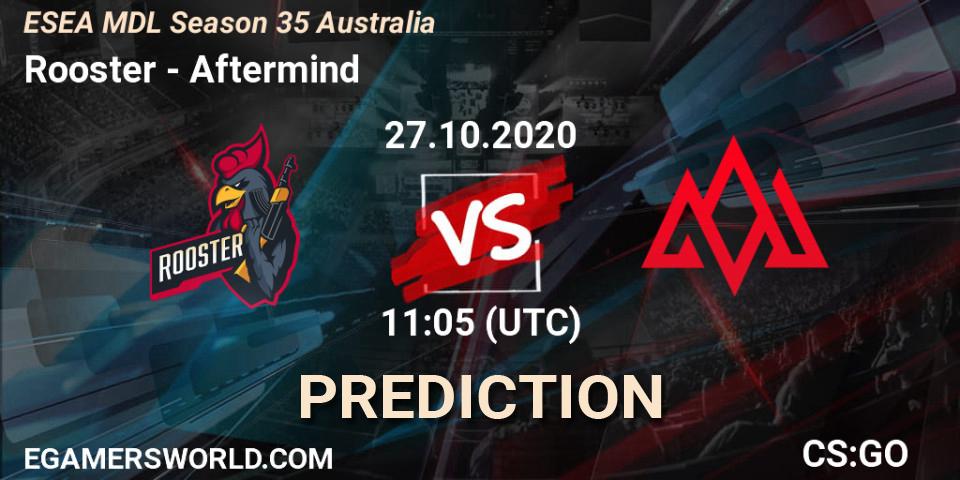 Prognoza Rooster - Aftermind. 28.10.2020 at 09:05, Counter-Strike (CS2), ESEA MDL Season 35 Australia