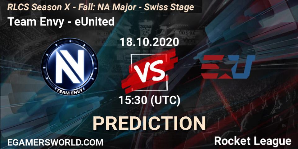 Prognoza Team Envy - eUnited. 18.10.2020 at 15:30, Rocket League, RLCS Season X - Fall: NA Major - Swiss Stage