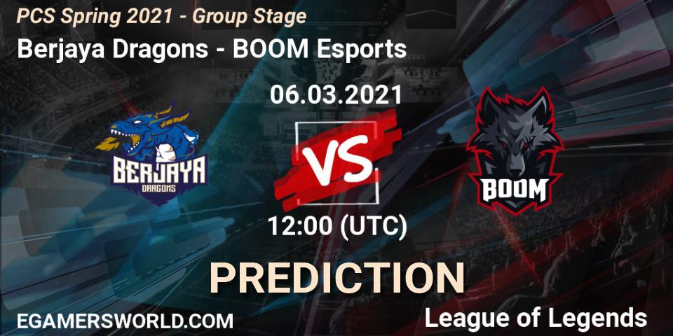 Prognoza Berjaya Dragons - BOOM Esports. 06.03.2021 at 12:00, LoL, PCS Spring 2021 - Group Stage