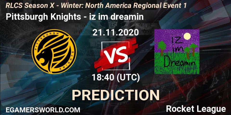 Prognoza Pittsburgh Knights - iz im dreamin. 21.11.2020 at 18:40, Rocket League, RLCS Season X - Winter: North America Regional Event 1