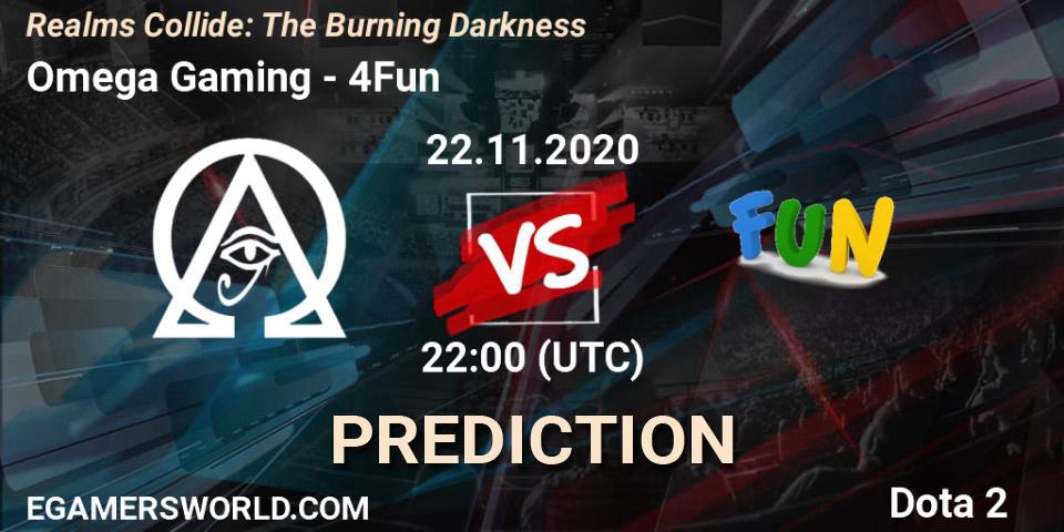 Prognoza Omega Gaming - 4Fun. 22.11.2020 at 22:21, Dota 2, Realms Collide: The Burning Darkness
