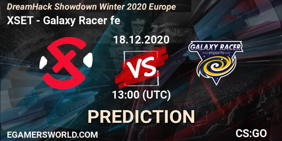 Prognoza XSET - Galaxy Racer fe. 18.12.2020 at 13:00, Counter-Strike (CS2), DreamHack Showdown Winter 2020 Europe