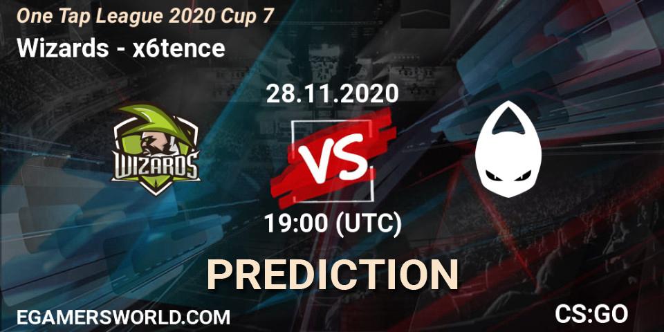 Prognoza Wizards - x6tence. 28.11.2020 at 18:10, Counter-Strike (CS2), One Tap League 2020 Cup 7