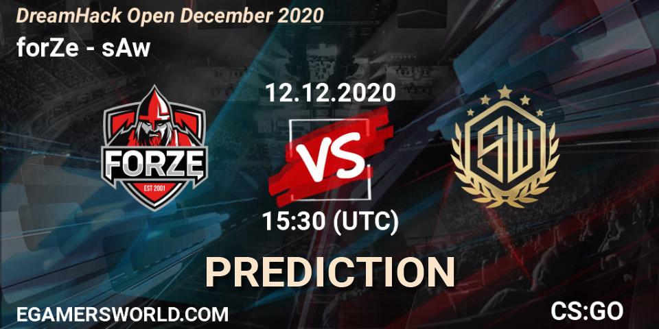 Prognoza forZe - sAw. 12.12.2020 at 15:30, Counter-Strike (CS2), DreamHack Open December 2020