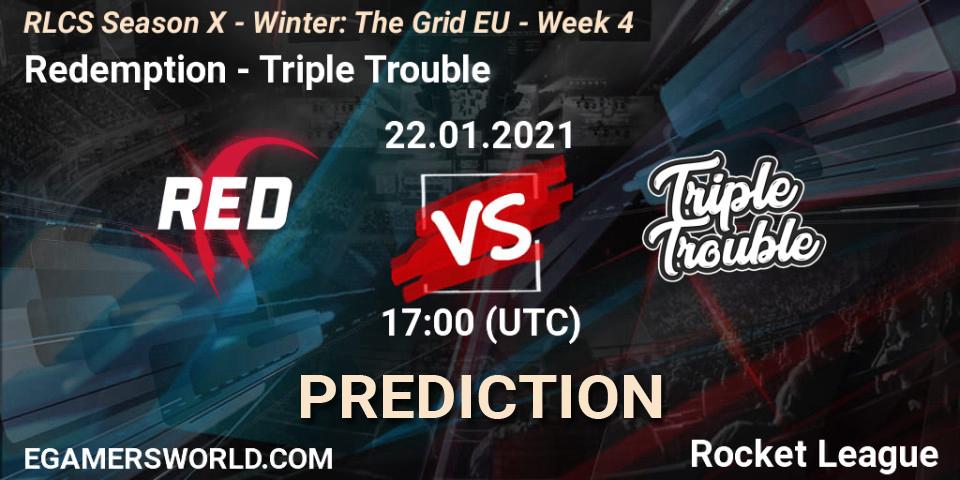 Prognoza Redemption - Triple Trouble. 22.01.2021 at 17:00, Rocket League, RLCS Season X - Winter: The Grid EU - Week 4