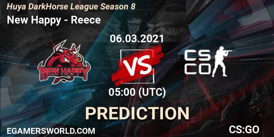 Prognoza New Happy - Reece. 06.03.2021 at 05:00, Counter-Strike (CS2), Huya DarkHorse League Season 8