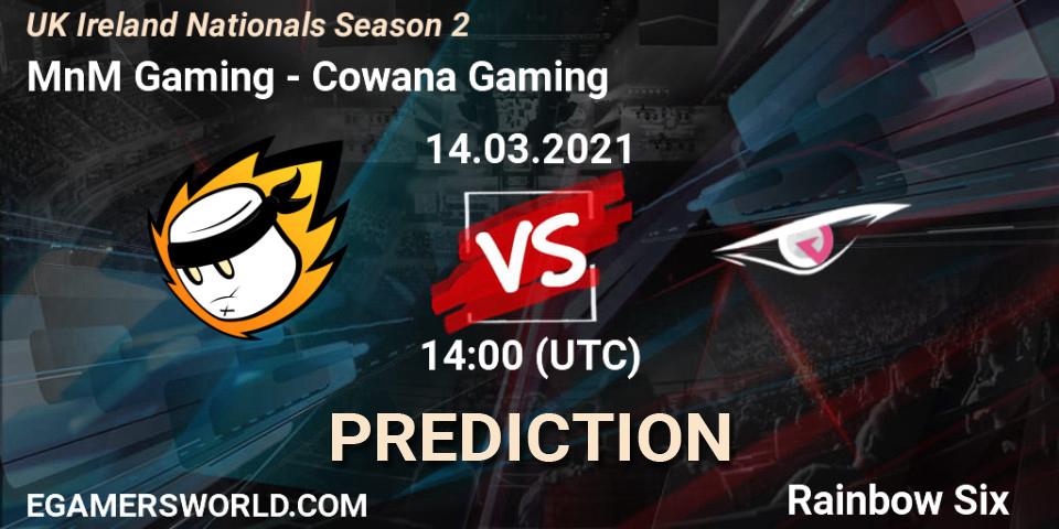 Prognoza MnM Gaming - Cowana Gaming. 14.03.2021 at 14:00, Rainbow Six, UK Ireland Nationals Season 2