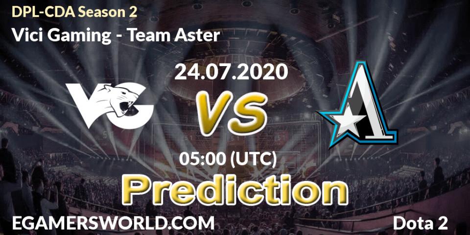 Prognoza Vici Gaming - Team Aster. 24.07.2020 at 05:01, Dota 2, DPL-CDA Professional League Season 2
