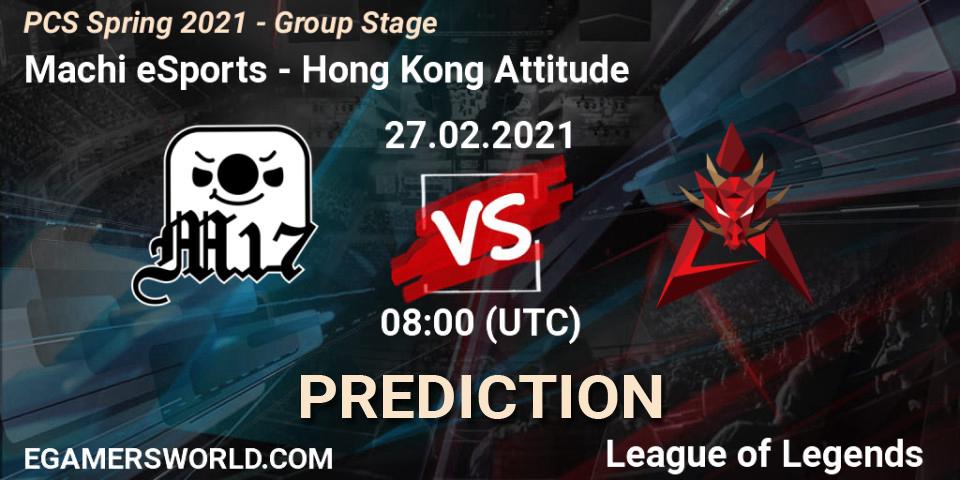Prognoza Machi eSports - Hong Kong Attitude. 27.02.2021 at 08:30, LoL, PCS Spring 2021 - Group Stage