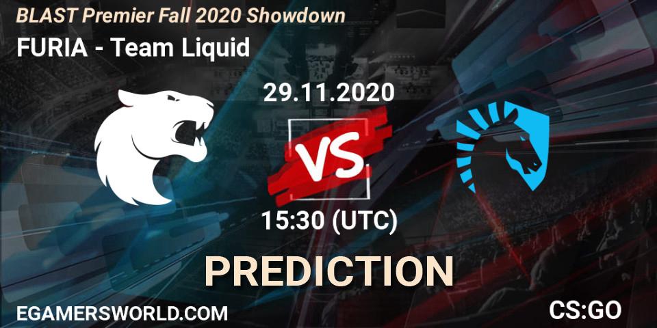 Prognoza FURIA - Team Liquid. 29.11.2020 at 15:30, Counter-Strike (CS2), BLAST Premier Fall 2020 Showdown