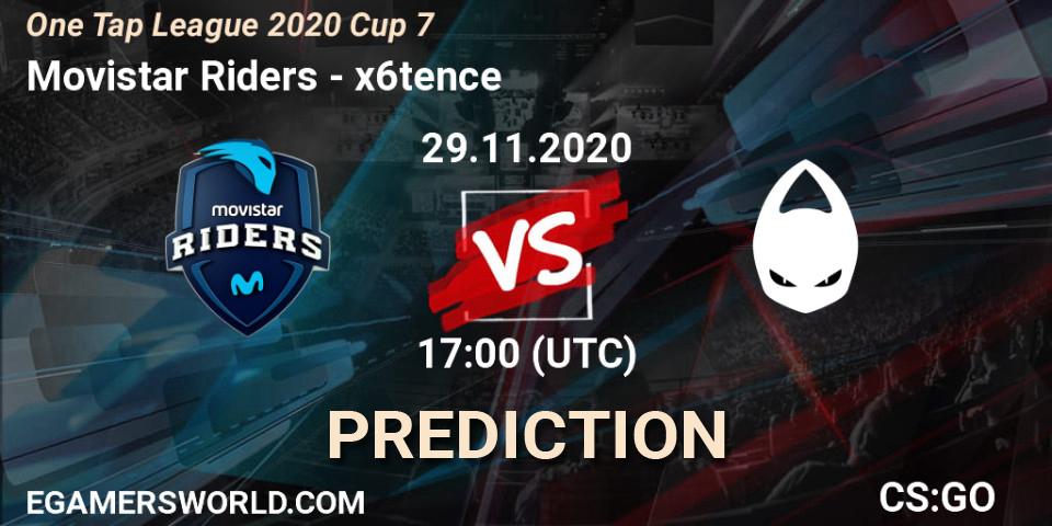 Prognoza Movistar Riders - x6tence. 29.11.2020 at 17:00, Counter-Strike (CS2), One Tap League 2020 Cup 7