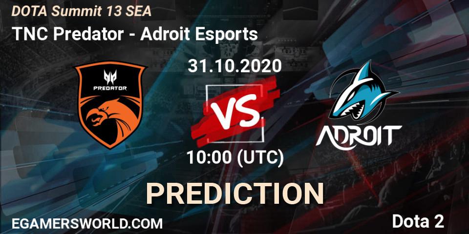 Prognoza TNC Predator - Adroit Esports. 02.11.20, Dota 2, DOTA Summit 13: SEA