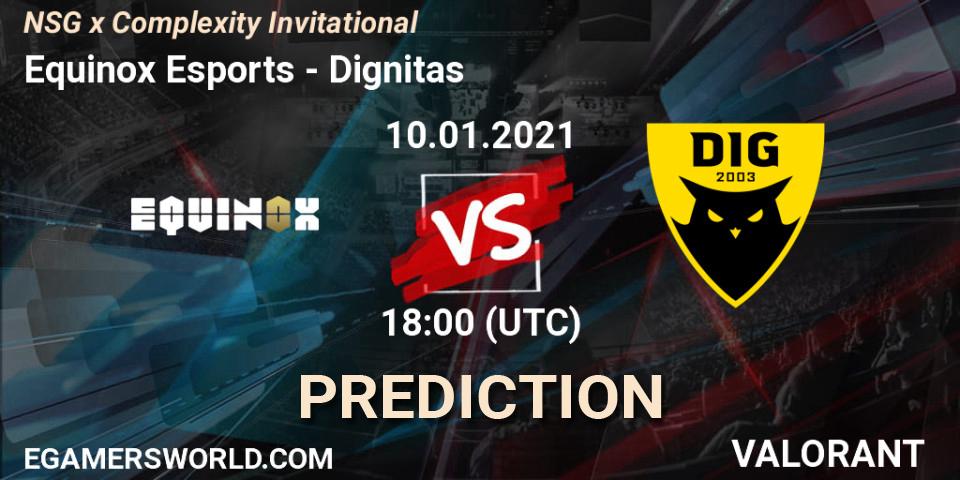 Prognoza Equinox Esports - Dignitas. 10.01.2021 at 18:00, VALORANT, NSG x Complexity Invitational
