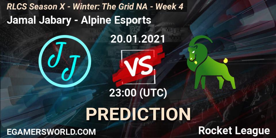 Prognoza Jamal Jabary - Alpine Esports. 20.01.2021 at 23:00, Rocket League, RLCS Season X - Winter: The Grid NA - Week 4