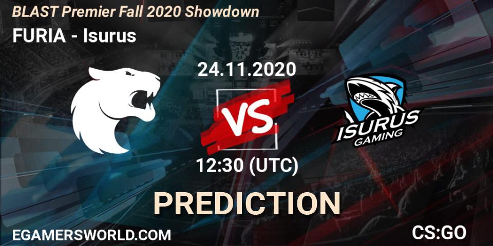 Prognoza FURIA - Isurus. 24.11.2020 at 18:30, Counter-Strike (CS2), BLAST Premier Fall 2020 Showdown